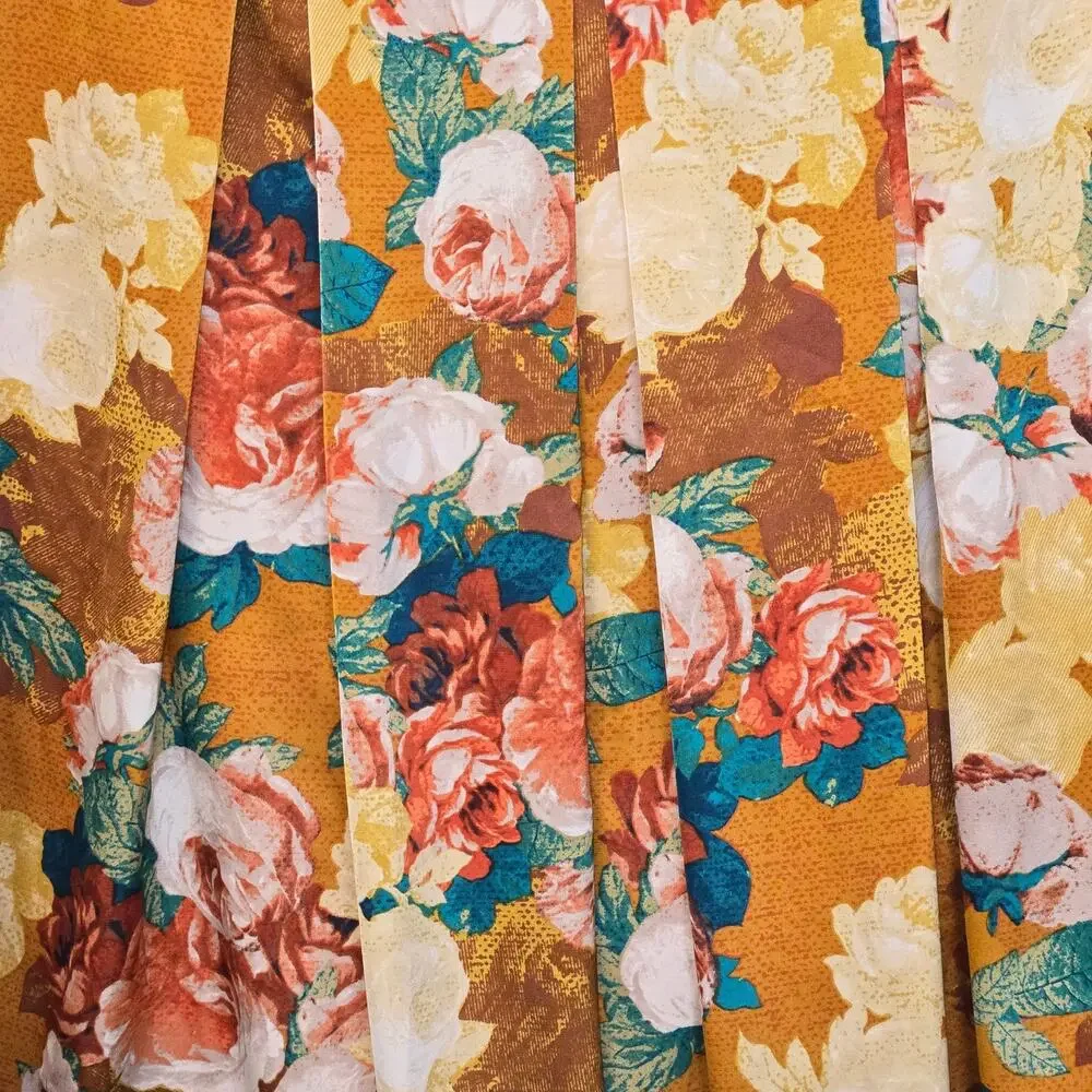 Tahari ASL Inverted Pleated Floral Midi Skirt. Size 10.